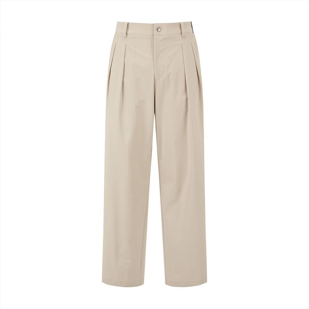 MALBON GOLF Double-Pleated Semi-Wide Pants Light Beige (Man)