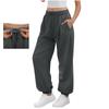 Women's Casual Pants High-waisted Belted Jogging Pants With Pockets