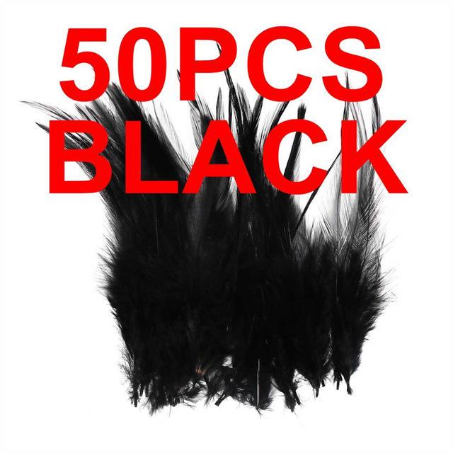 

Муха завязывает перо Hackle 50PCS чёрный