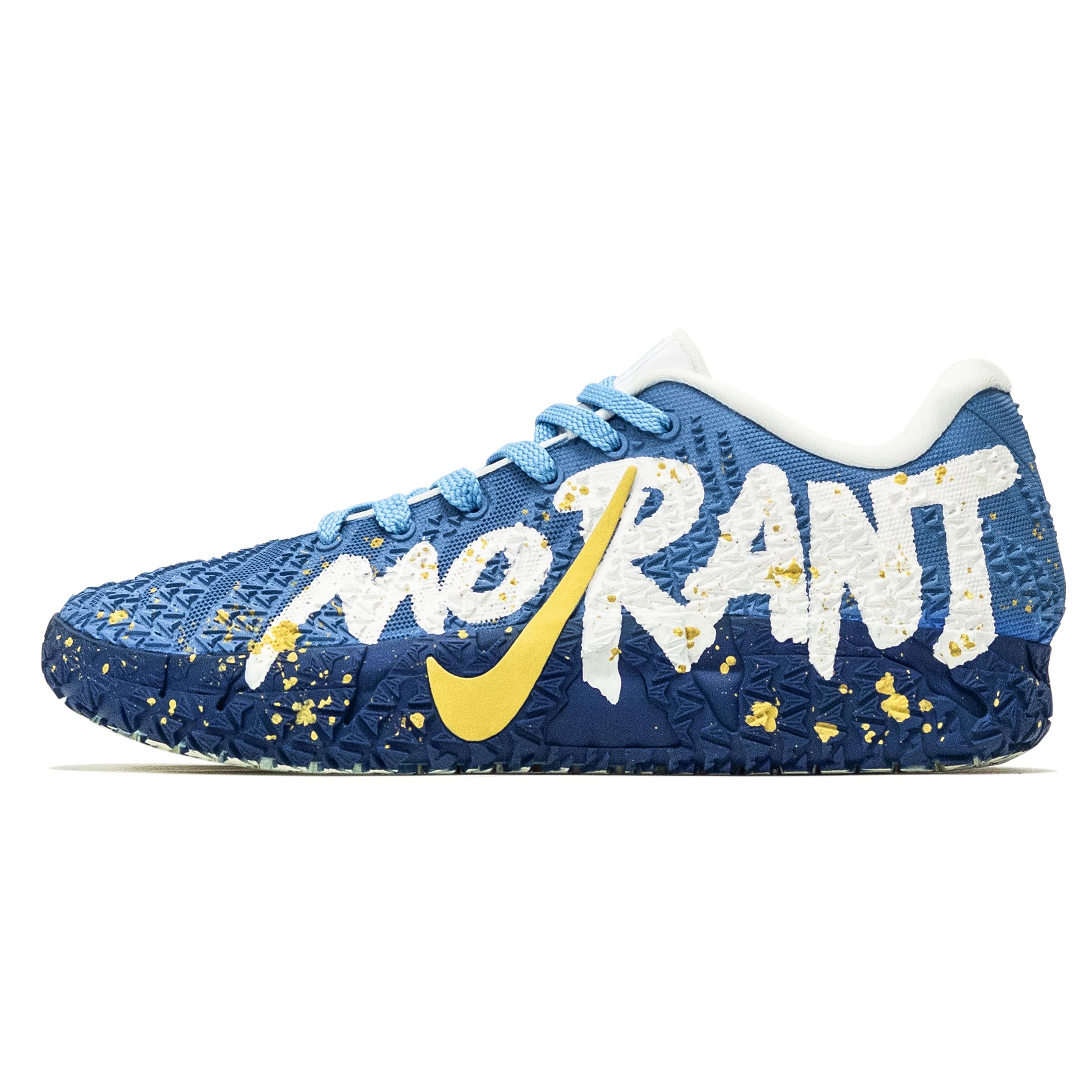 

Nike Ja Morant 3 Shock Wave Стійкі до стирання Низькі Баскетбольні кросівки Чоловічі Сині Білі HF2794-100(Команда296-) 42.5