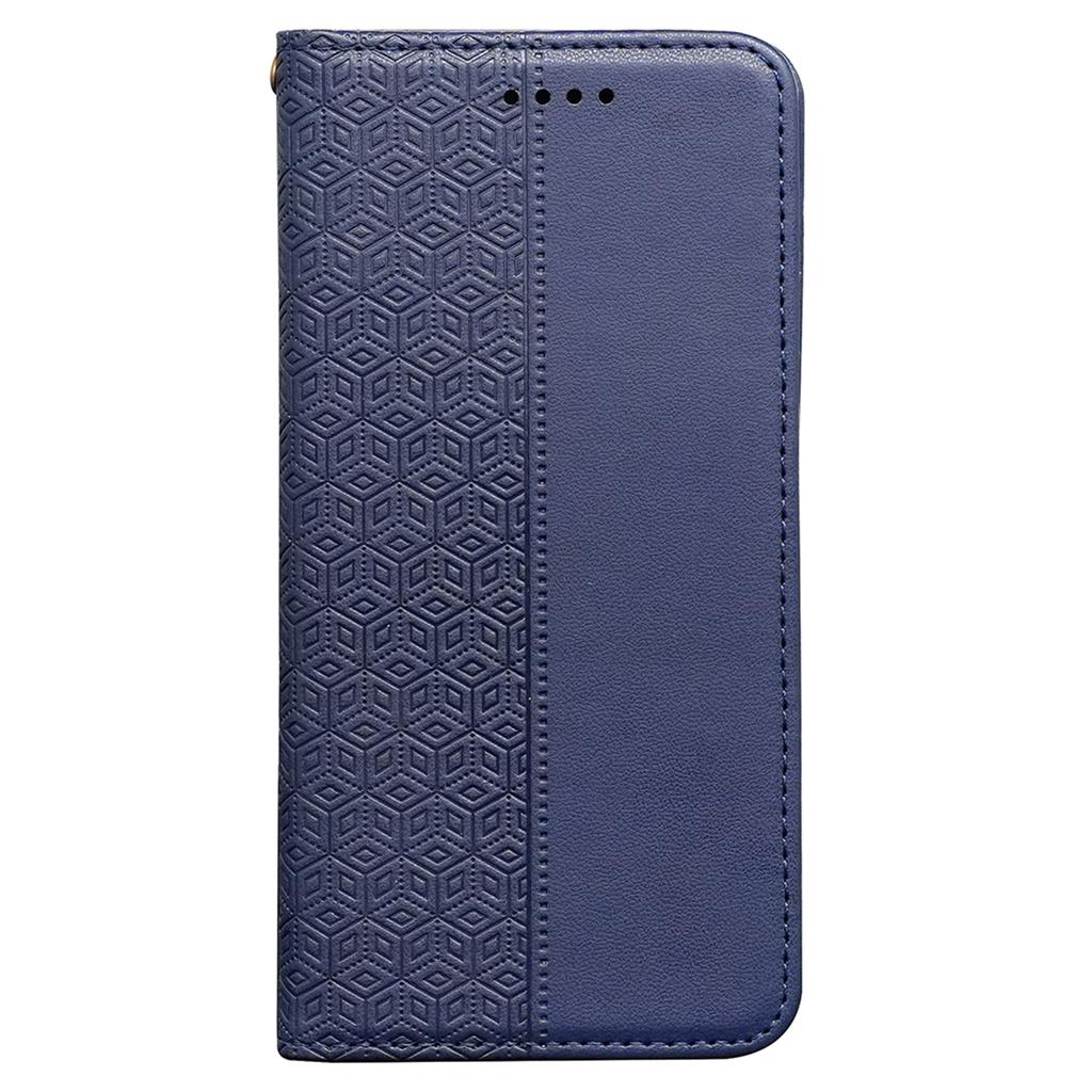 For Motorola Edge 60 Fusion 5G Wallet Phone Case Checkered Pattern Imprint Leather Flip Cover with Wrist Strap