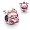 Flying Rainbow Unicorn Pig Charm Original Pan Bracelet DIY Women Cute Pet Jewelry Gift