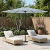 Garden Umbrella with Base 300 X 300 Cm Polyester Rectangular