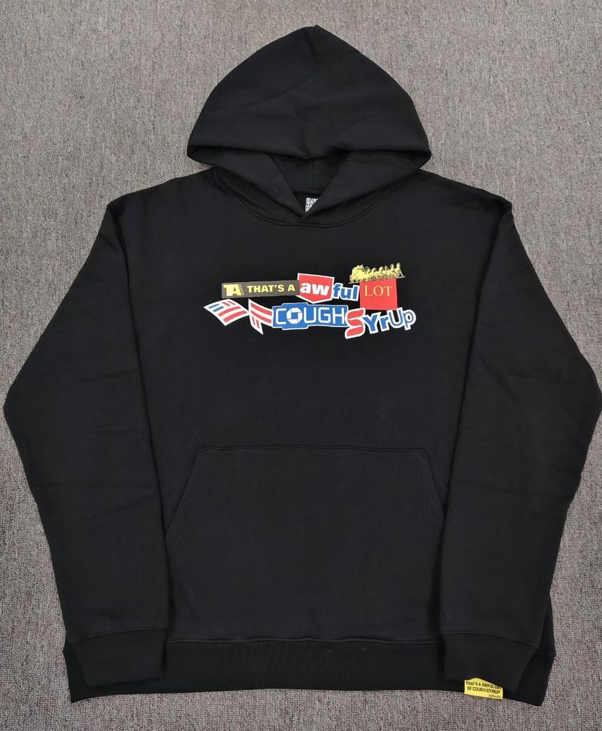 "That's an Awful Lot of Cough Syrup" Anime Print Hoodie for Men - Trendy Brand Original Label.