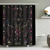 Boho Floral Moon Shower Curtain Botanical Nature Van Gogh Aesthetic Tapestry Bathroom Decor Hippie Wall Hanging Vintage Home