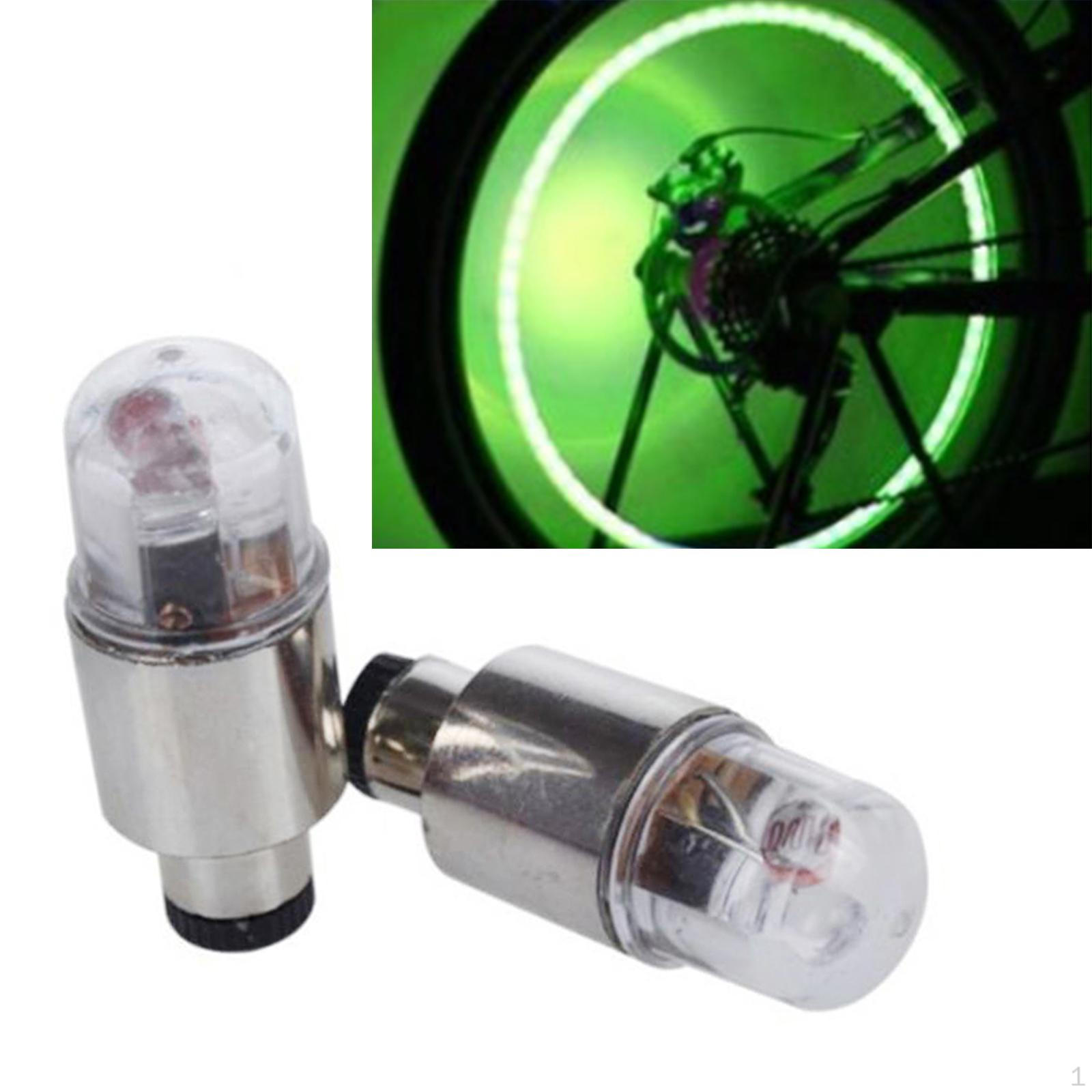 

2 Pcs Car Motorcycle Wheel Tire Tyre Valve Cap Neon Green