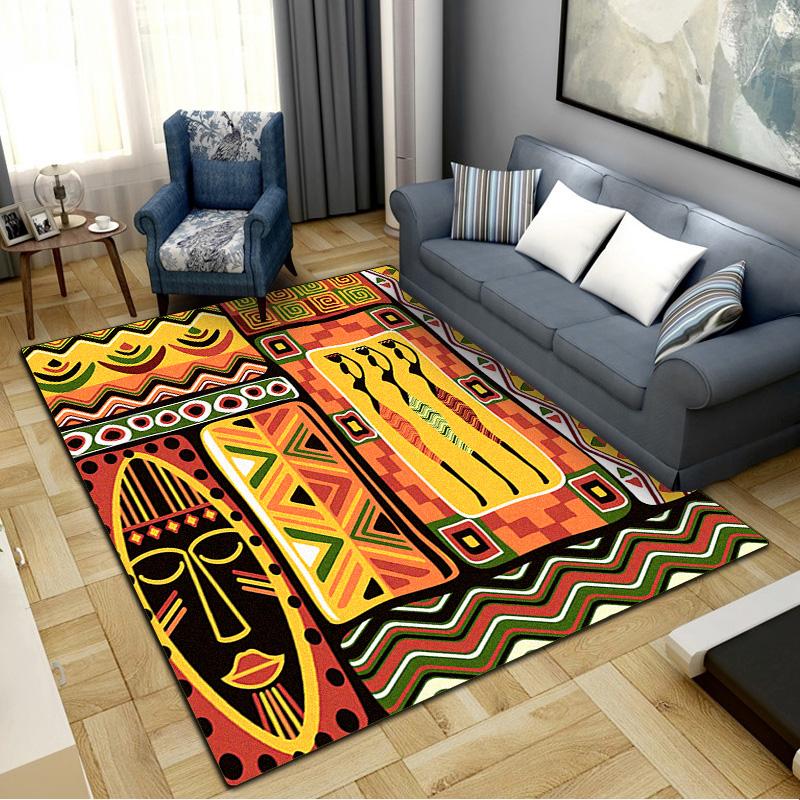 African Woman Carpet Rug for Living Room Bedroom Home Sofa Decoration,Kids play Non-slip Floor Mat