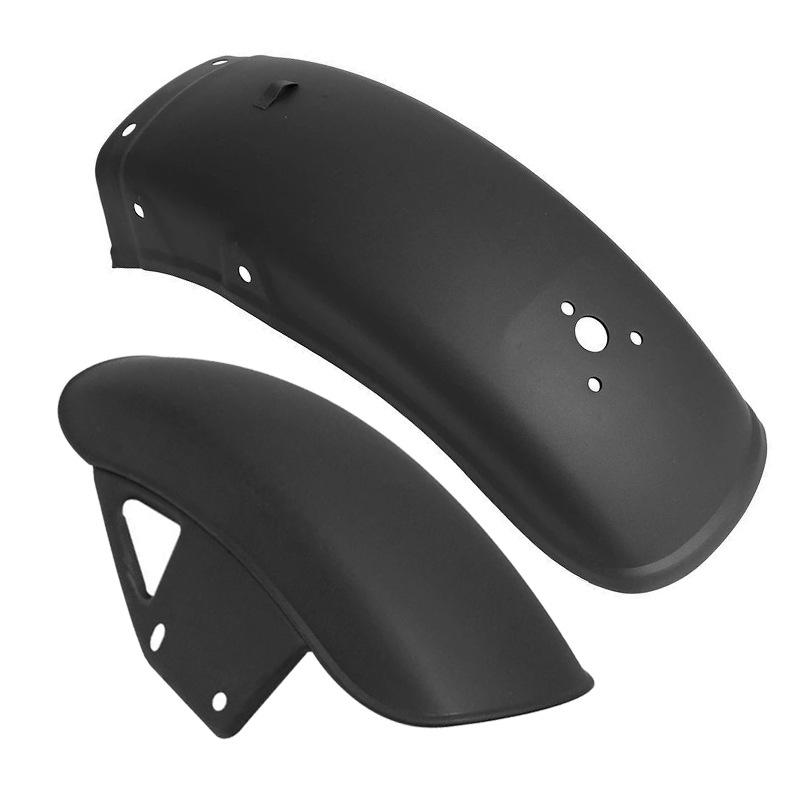 GN125 Retro Matte Black Front & Rear Motorcycle Fender Mudguards