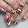 Glitters Press On Nail Halloween Pink Leopard Print Design Durability ABS False Nail For Parties And Event Accessory