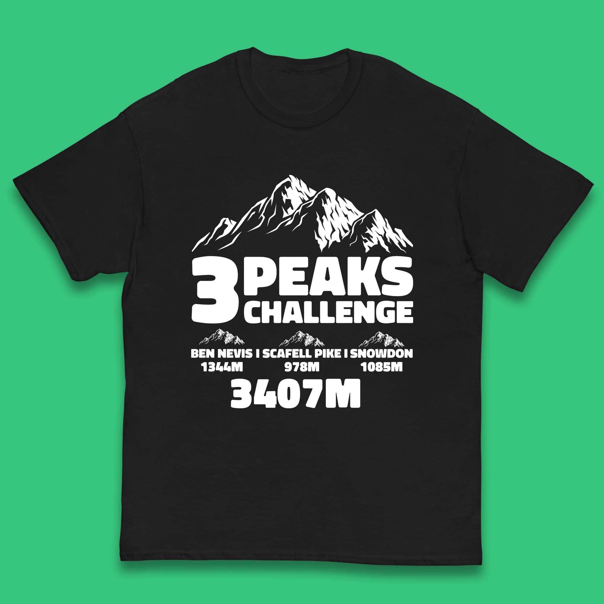 3 Peaks Challenge Hiking Kids T Shirt 120