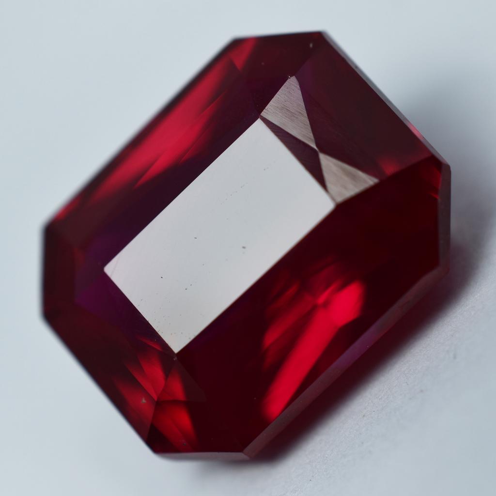10.30 Ct   Loose Gemstone Red Emerald Cut  Extremely Rare Natural Ruby