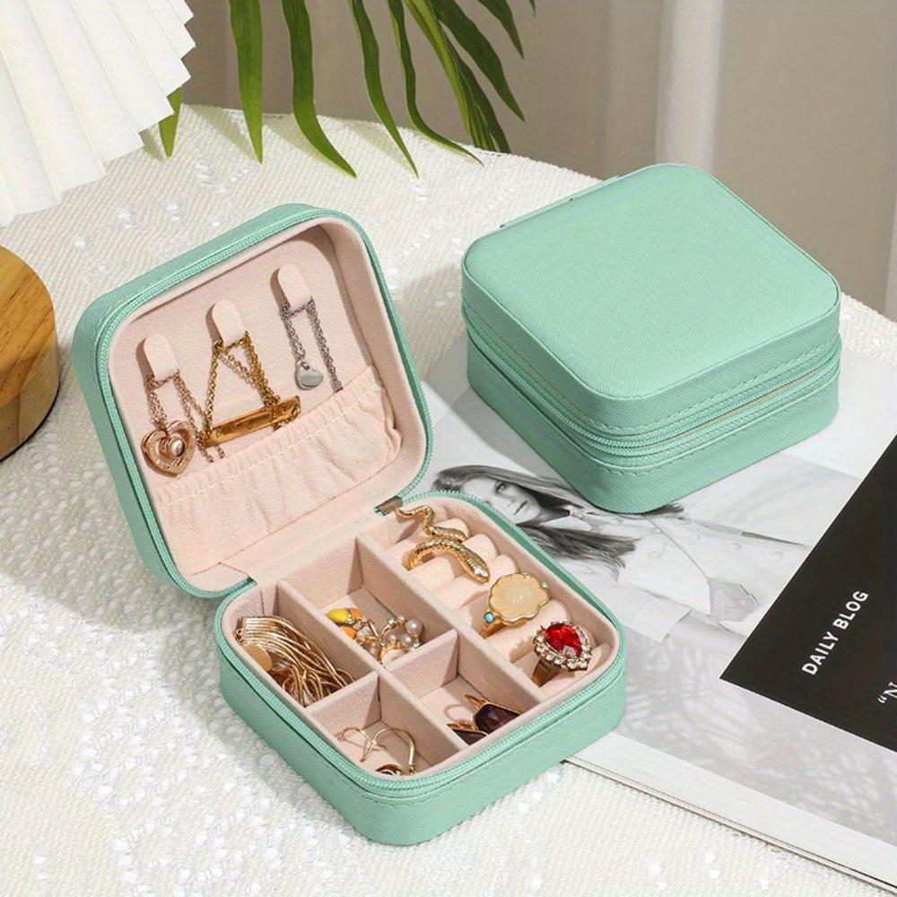 Mini Jewelry Box, Travel Portable Jewelry Case For Ring, Pendant, Earring, Necklace, Bracelet Organizer Storage Holder Boxes