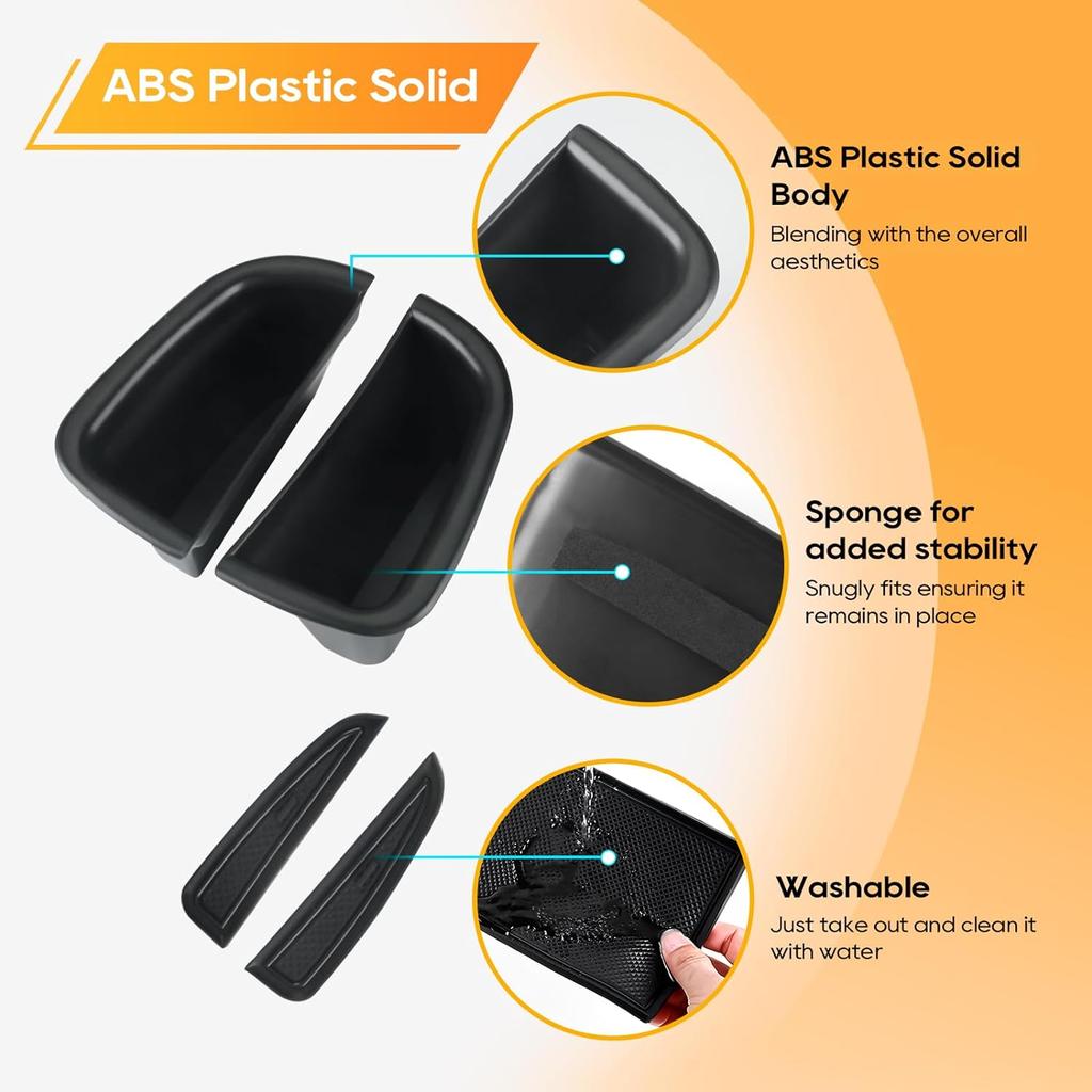 LFOTPP for S90 V90 Car Door Box for 2018-2021 2022 2023 S90 V90 Accessories ABS Door Side Storage Box Vol V O S90 V90 Interior Door Handle Armrest