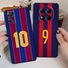 Fußball SuperStar Nummern Hülle für Xiaomi Redmi Note 13 14 Pro Plus 11s 10S 9S 7 8 9 10 11 12 Pro 12s Schwarze Weiche Handyhülle