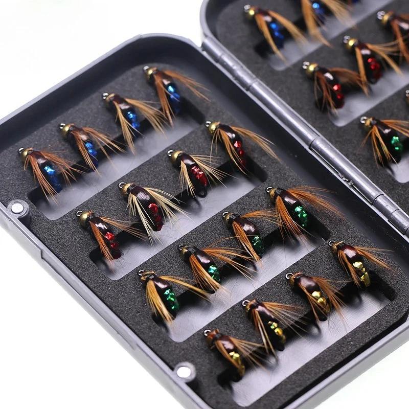 Fly Fishing Flies Kit Artificial Bait Nymph Scud Fly Bug Worm Trout Fishing Flies Insect Fishing lure Pack of 4pcs /8pcs /32pcs
