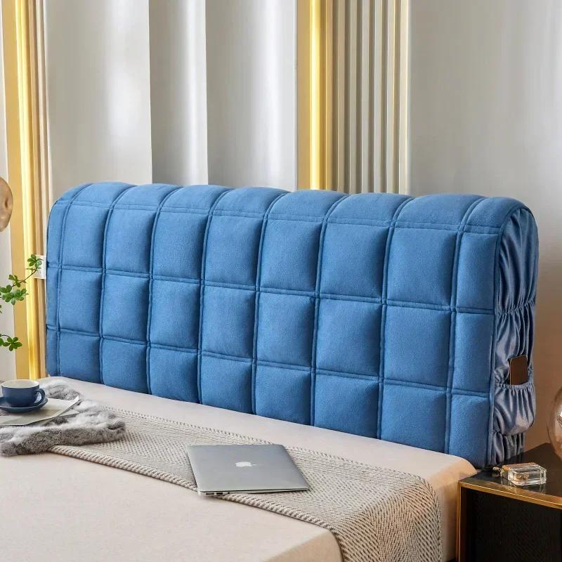 Luxury All-inclusive Velvet Bed Back Protector Cover Thicken Quilted Headboard Cover Super Soft Plush Quilting Bed Head Cover