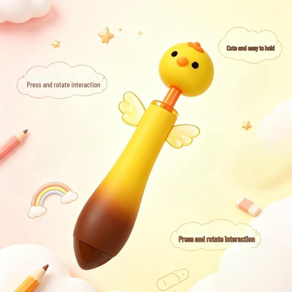 Adorable Cartoon Animal Ballpoint Pen with Clickable Wings – Customizable Signature Pen