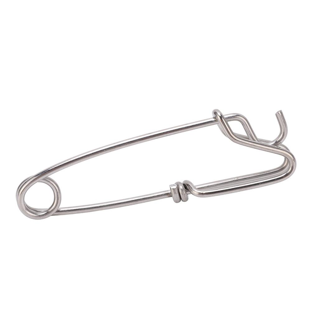 5PCS 5 Sizes Long Line Clips Easy On/Off Fishing Connectors Durable Closed Eye Pin  Tuna Fishing