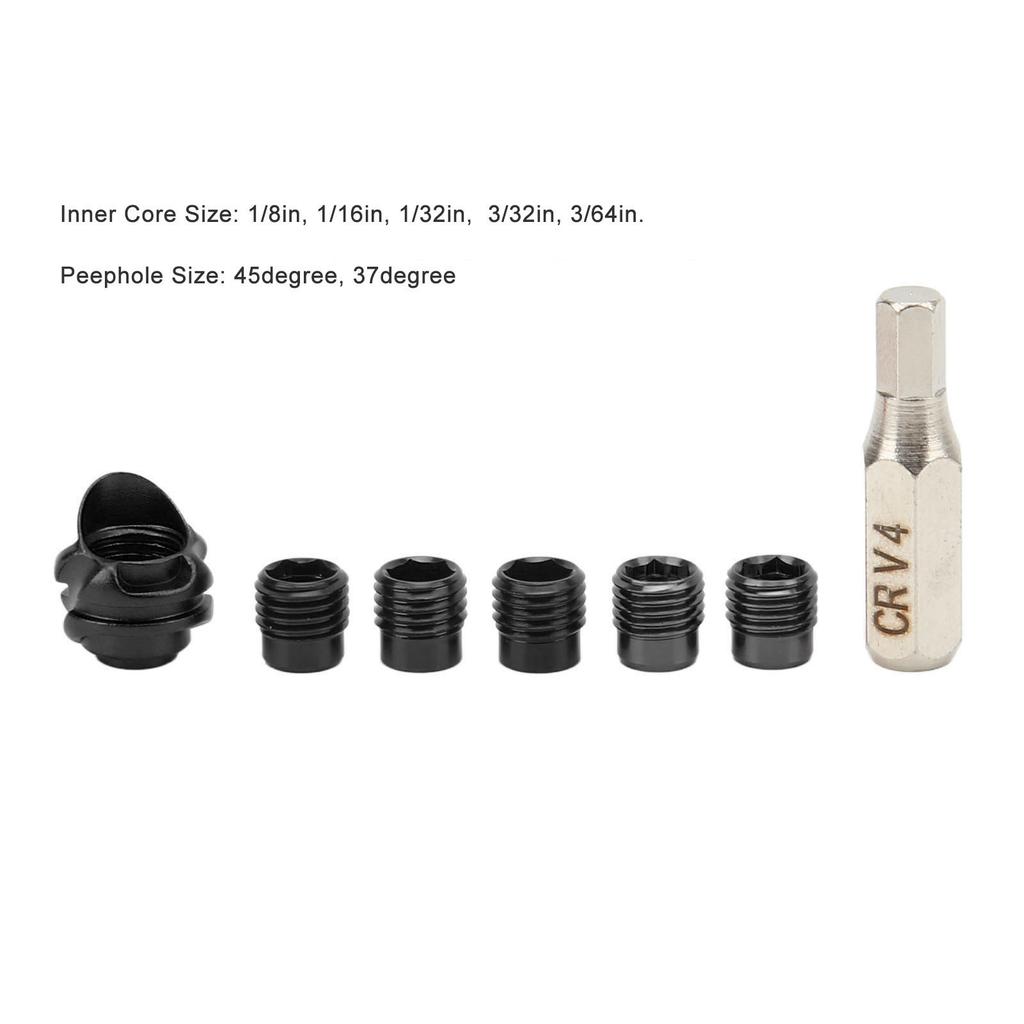 Compound Bow Peephole Set with 37 Degree Replaceable Inner Peep Sight Set