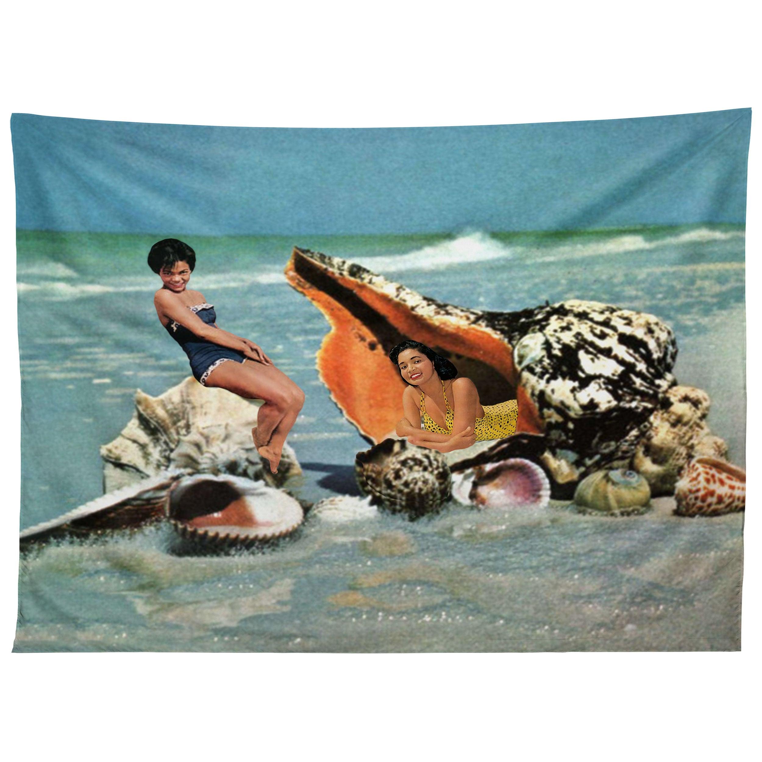 GREETINGS FROM SEASHELLS tapestry 75x100