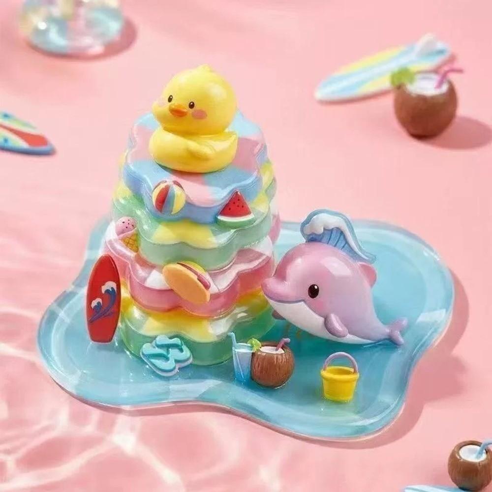 Drop Glue Cartoon Stacking Stickers Whale Relief Ornament Stickers 3D DIY Crystal Stickers  School