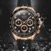 OLEVS Originale Uhr für Herren, Mondphase, Chronograph, Kalender, analoges Silikonarmband, Armbanduhr, Business-Quarzuhren