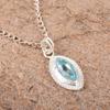 Sky Blue Topaz Gemstone Pendant, Handmade Jewelry, 925 Sterling Silver Jewelry, Bohemian Pendant For Wedding Gift