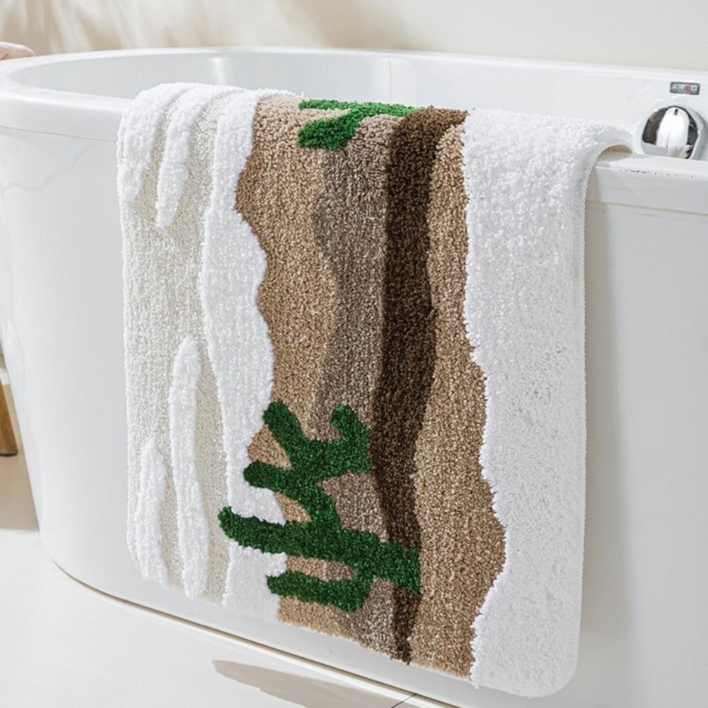 Absorbent Material Flocking Carpet Extra Thick Anti-Slip Entrance Mat Floor Mat  Laundry Room