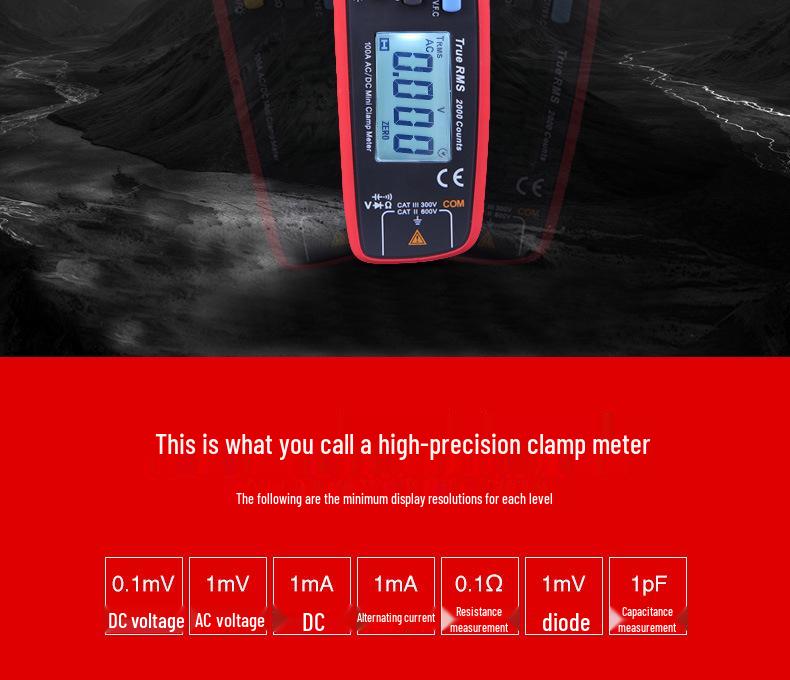 Uni-T UT210E/UT210D Digital AC/DC Mini Clamp Multimeter