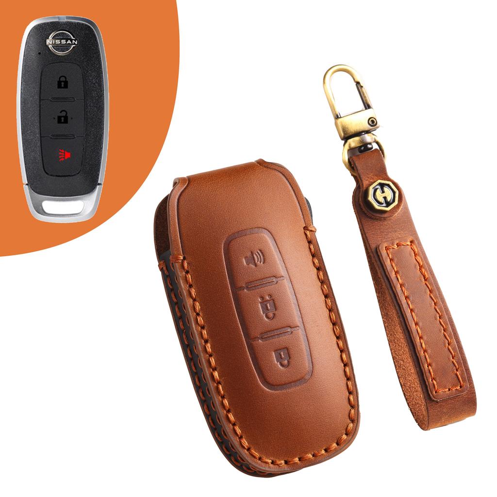 [Nissan]Handmade Cowhide  Car Key Cover for Teana Sylvania Qijun Tiida Bluebird Floor Lantuda Jinke