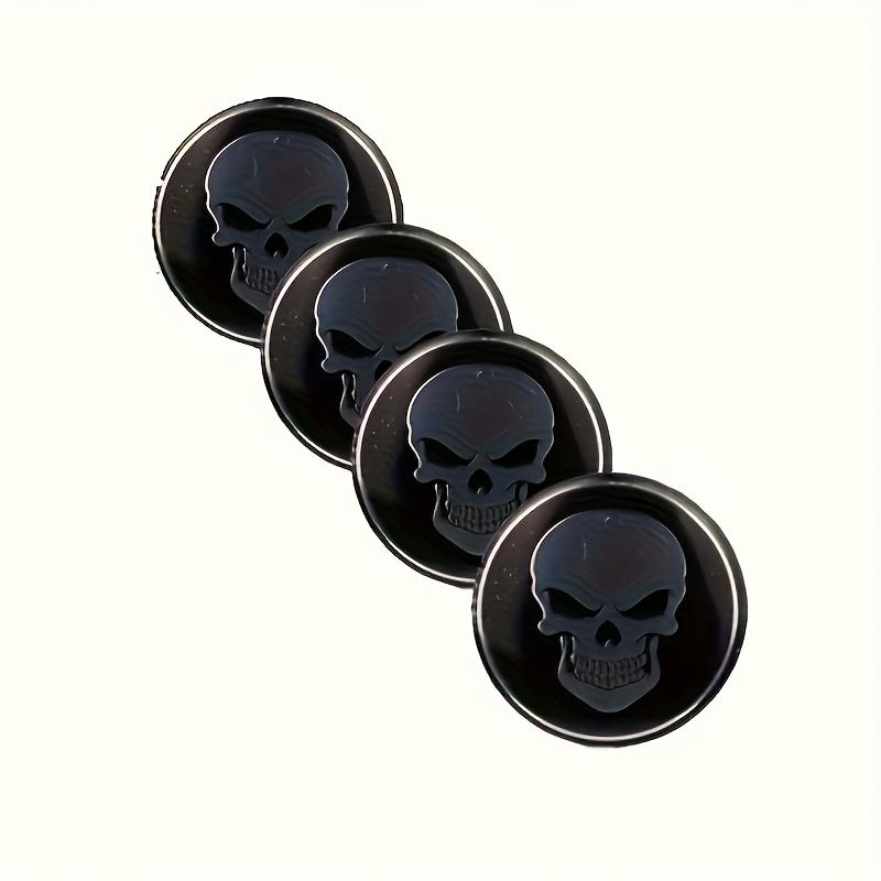 4pcs 56mm 60mm Skull Head Car Wheel Hub Center Cover or Stickers for automobiles motorcycles SUV Fashion decorative accessories