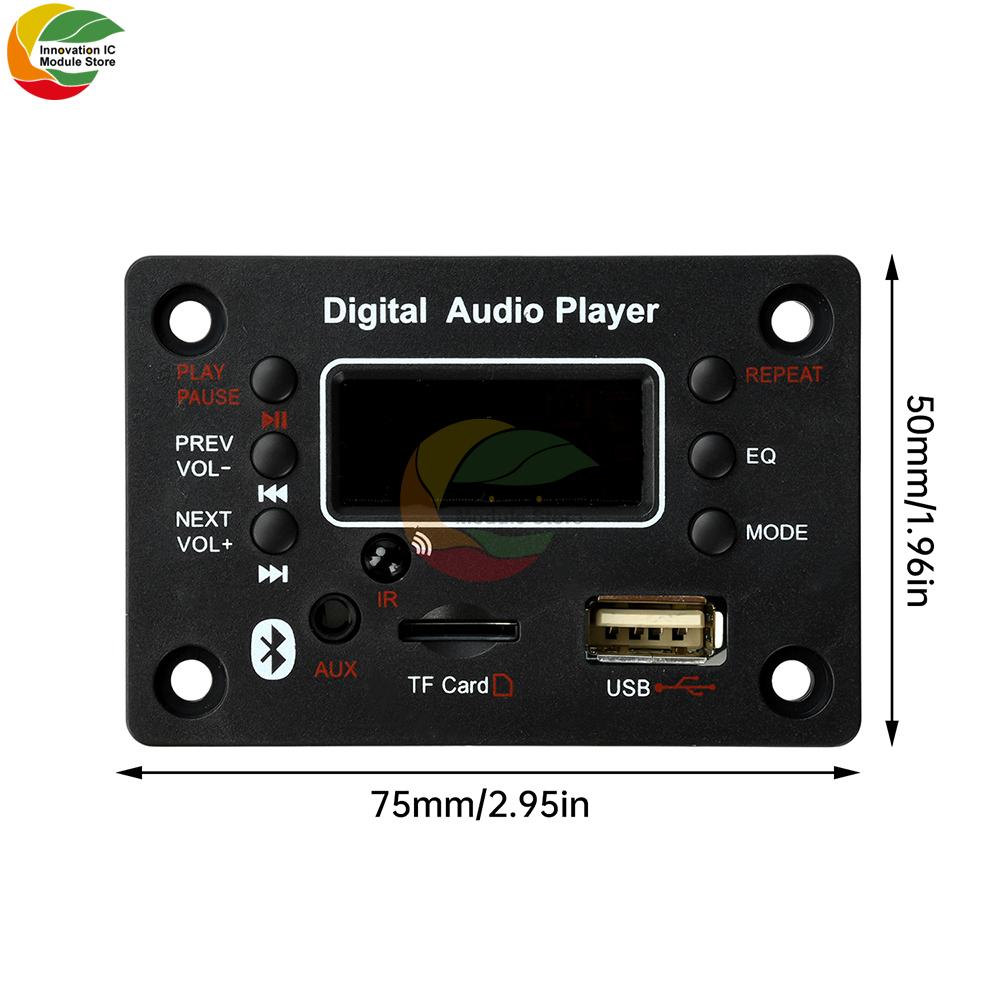 Wireless Bluetooth MP3 Decoder Board with Built-in Amplifier for Car Audio System Support USB TF AUX FM and Remote Control