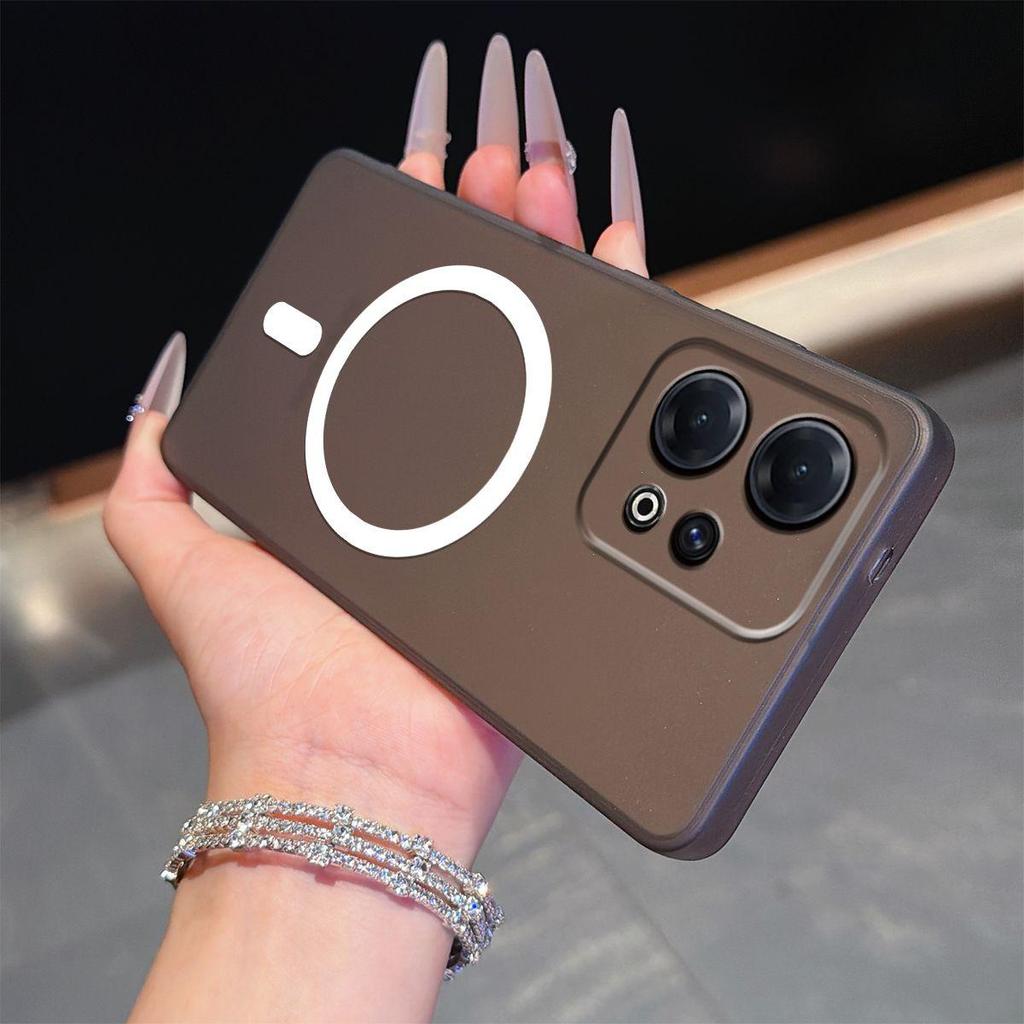 Frosted Semi Clear Magnetic Phone Case for OPPO Reno15 5G Soft TPU Shockproof Cover