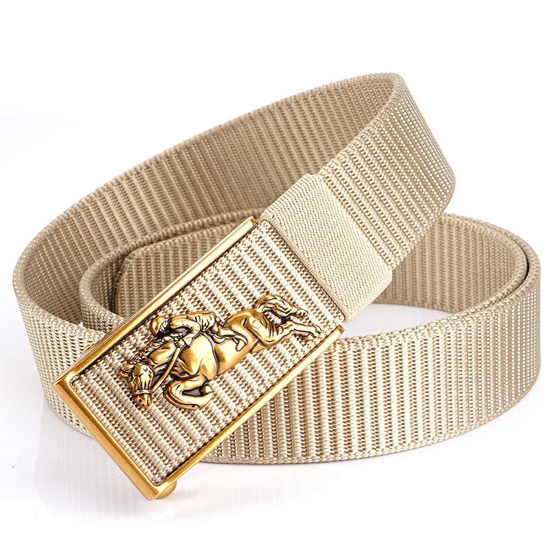 Belt Unisex Versatile And Slimming With Metal Buckle Belt Paired Jeans With