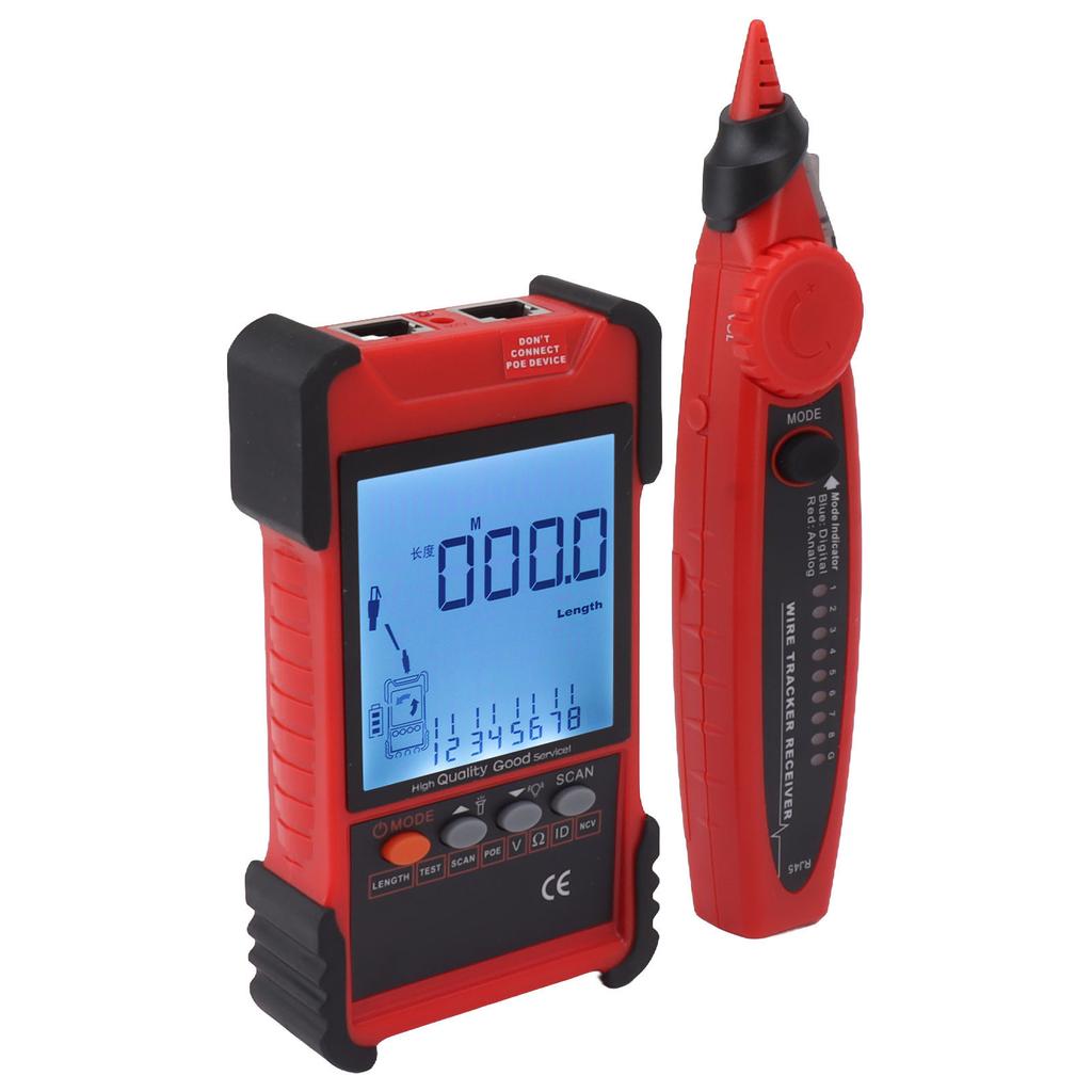 ET616 Network Cable Tester Multimeter Multifunctional Line Finder with LCD Display for Cable