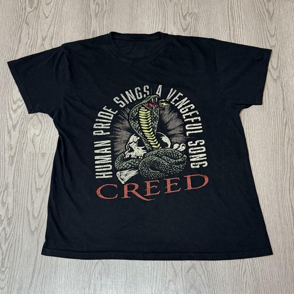 Футболка Creed Band Human Pride Sings A Vengeful Song Унисекс Концертная S - 5XL AR314 Унисекс Футболка XXXL