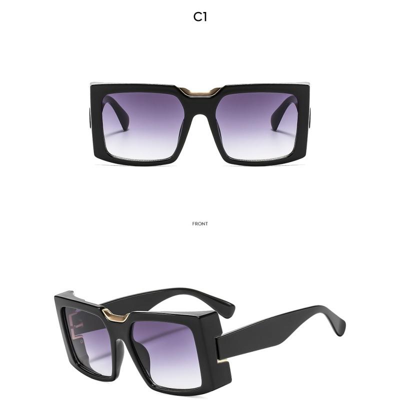 Women's sunglasses, men's and women's fashion square large-frame sunglasses