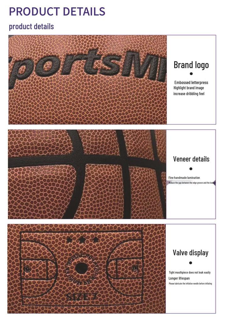 SportsMRT Celebrity M803 Women's Basketball, PU No. 567, Indoor/Outdoor Use