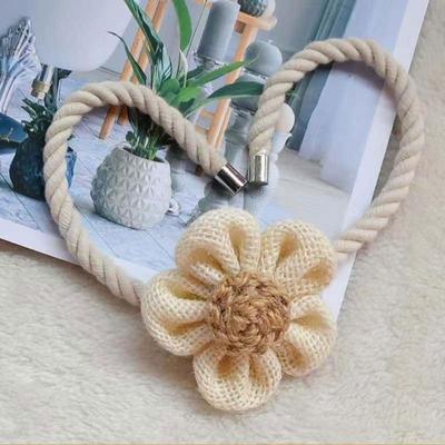 Moderne Vorhanghalter Blume Handgewebt Clip für Fensterdekorationen 2er-Pack
