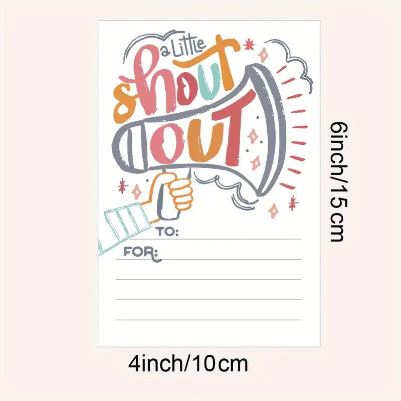 50 Karten, 6 * 4 Zoll, Dankeskarten, Anpassbar, Dankeskarten, Karten zur positiven Anerkennung und Belobigung, Partydekorationen, Gewerblich