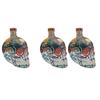 Yousheng Gotische Schedel Karaffen, Handgeschilderde Glazen Likeur Fles met Bloemenpatroon, 3D Gebeeldhouwde Wijn Dispenser voor Home Bar, Halloween Decoratie