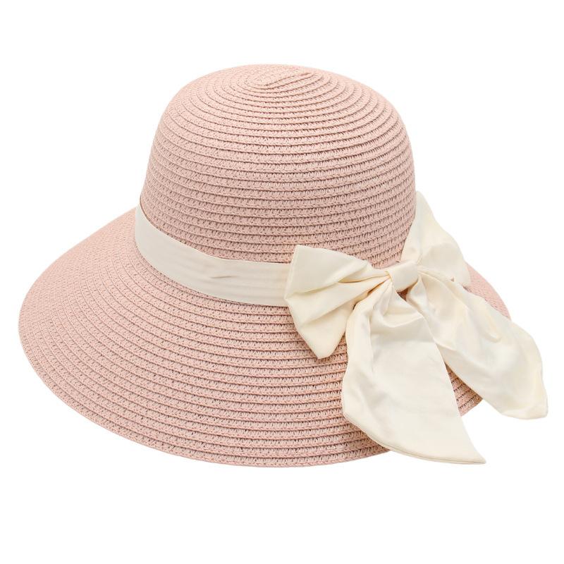 Bow Straw Hat Big Edge Visor Beach Hat Ribbon Straw Hat Mom Hat Ladies