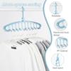 1PC 11-Hole Multi-functional Clothes Hanger for Dormitory Home-use Spiral Plastic Closet Drying Hanger Support