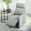 Recliner Chair, Adjustable 135 degrees, Extendable Footrest, Padded Armrests, Linen-Polyester, Light Grey