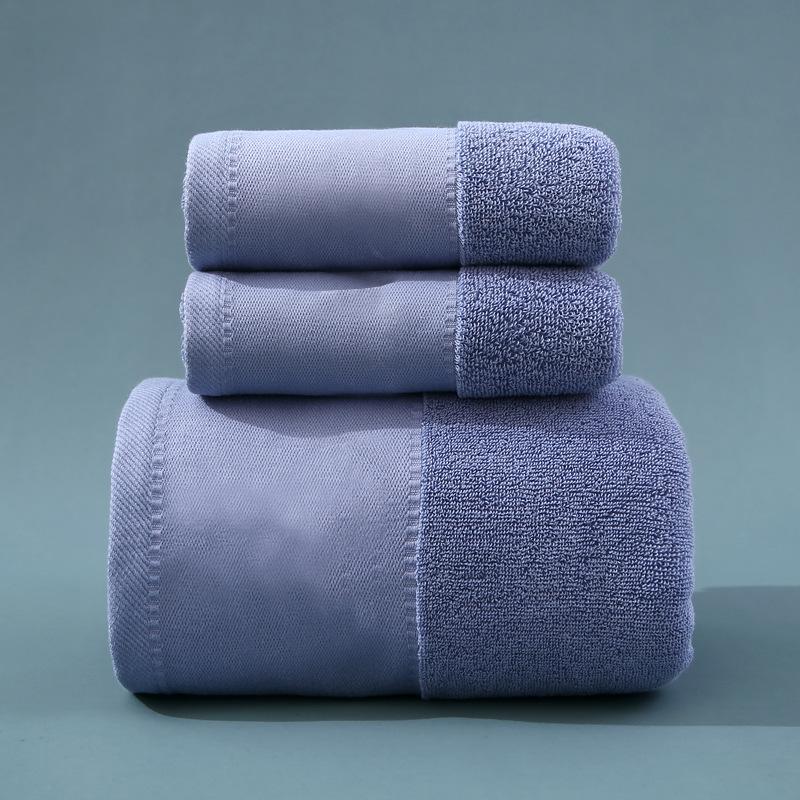 Pure Cotton Class A Soft Absorbent Embroidered Bath Towel - Luxurious, Thickened for Adults