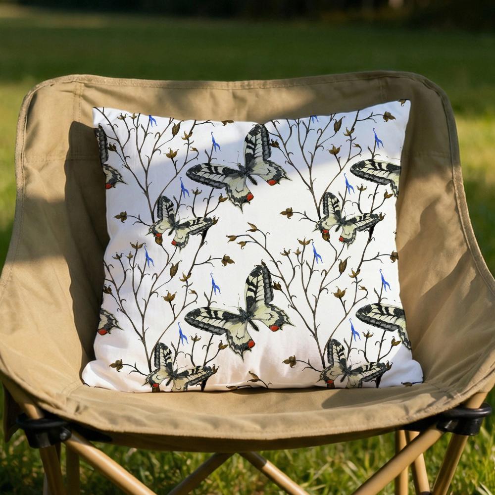 Watercolor Butterfly Pattern Cushion Cover Soft Reversible  Durable Pillow Cover  MultiScene Use for Home  Car Daily Comfort