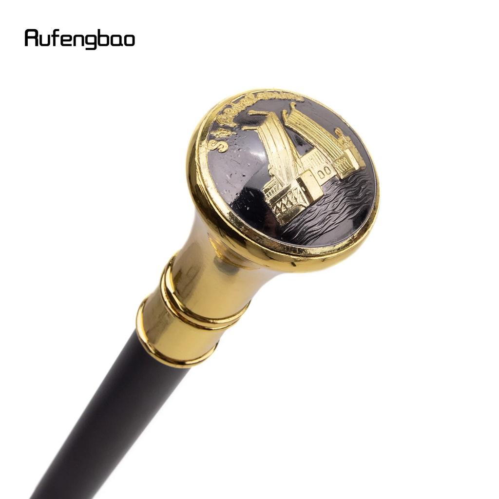 Goldene Stpetersburg Dvortsoviy Brücke Totem Gehstock Mode Gehstock Gentleman Crosier Knauf Gehstock 93 cm