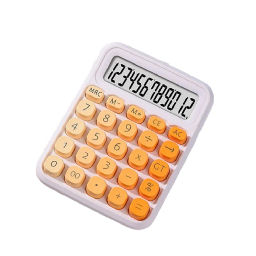 Cute 12 Digits Calculator Large LCD Display Candy Color Finance Calculator Portable Practical Student Calculator