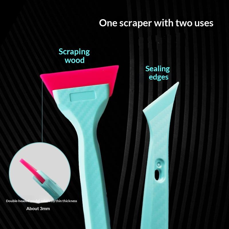 1Pcs Car Corner Windshield Handheld Cleaning Tool Small Window Tint Mirror Squeegee Different Softness Rubber Blade Scraper