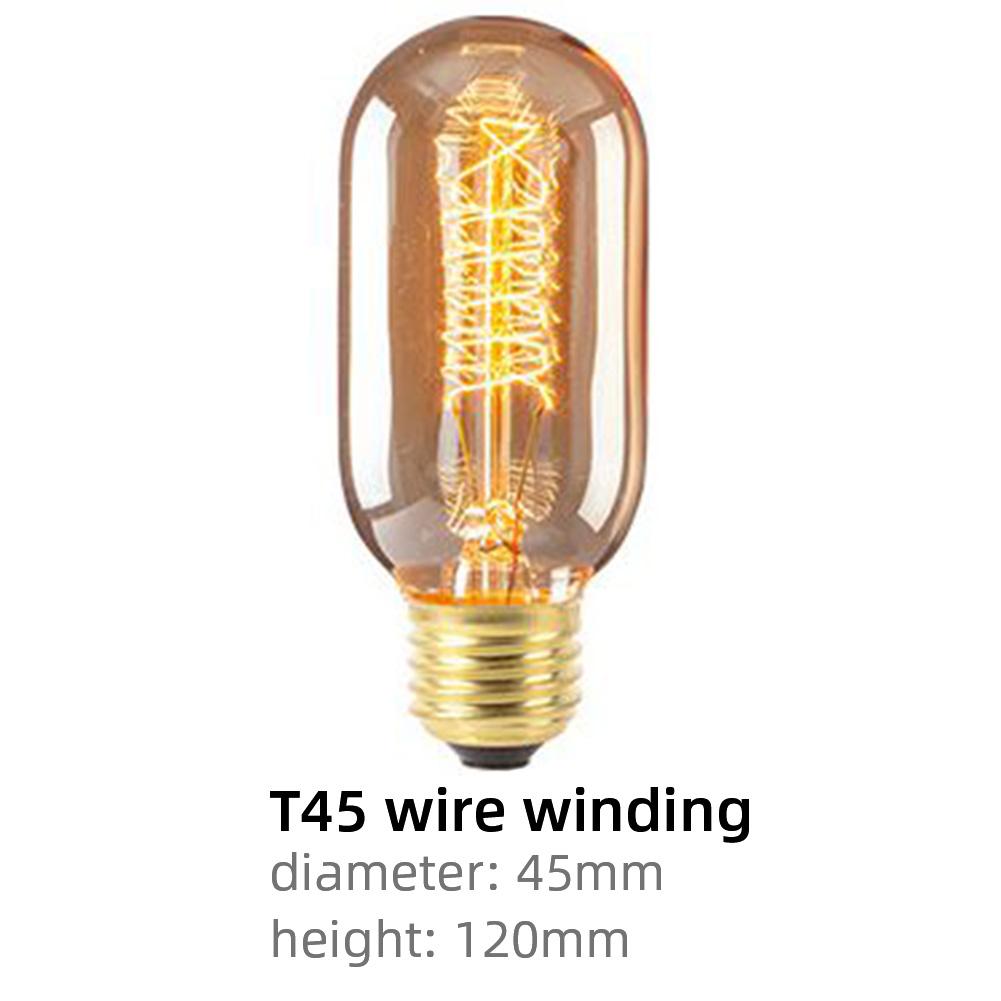 Light Bulbs 40W 2700K Warm White Lighting Amber Glass Retro Light Bulbs For E27 Screw Base Vintage Filament Light Bulb